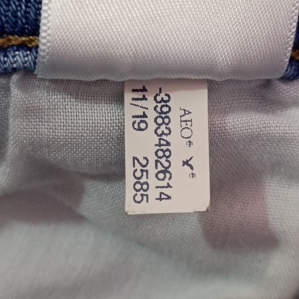 American Eagle Mom Jeans Womens 2 Regular Blue Stretch High Rise Tapered Denim - Picture 6 of 16